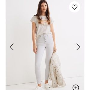Madewell White Jeans NWT High Rise Skinny Crop